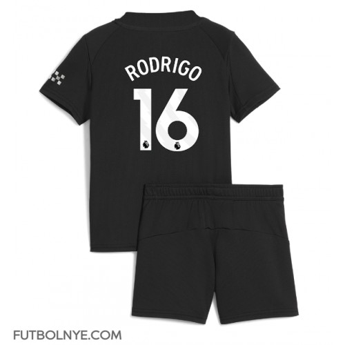Camiseta Manchester City Rodri Hernandez #16 Visitante Equipación para niños 2025-26 manga corta (+ pantalones cortos)